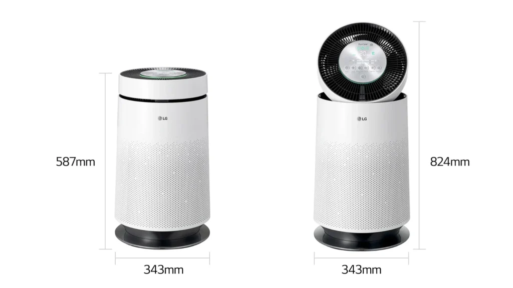 diameter for 360 air purifier