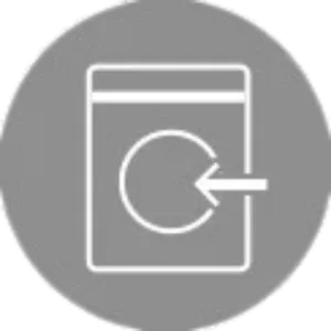dryer cycle silver icon