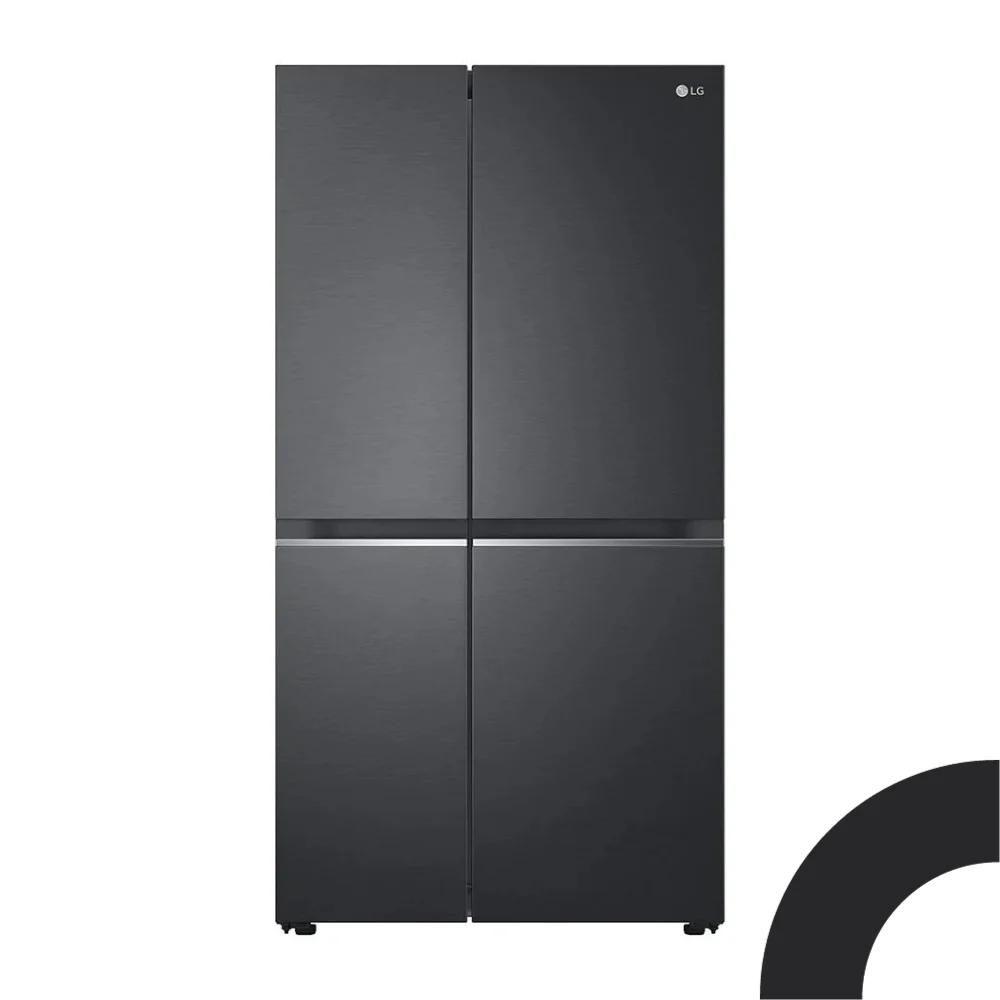 black matte finish fridge GC-B257SQVL without water dispenser
