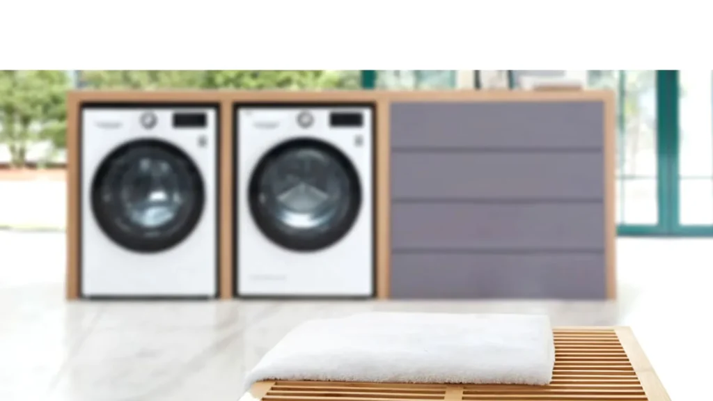 white towel with washer as a background