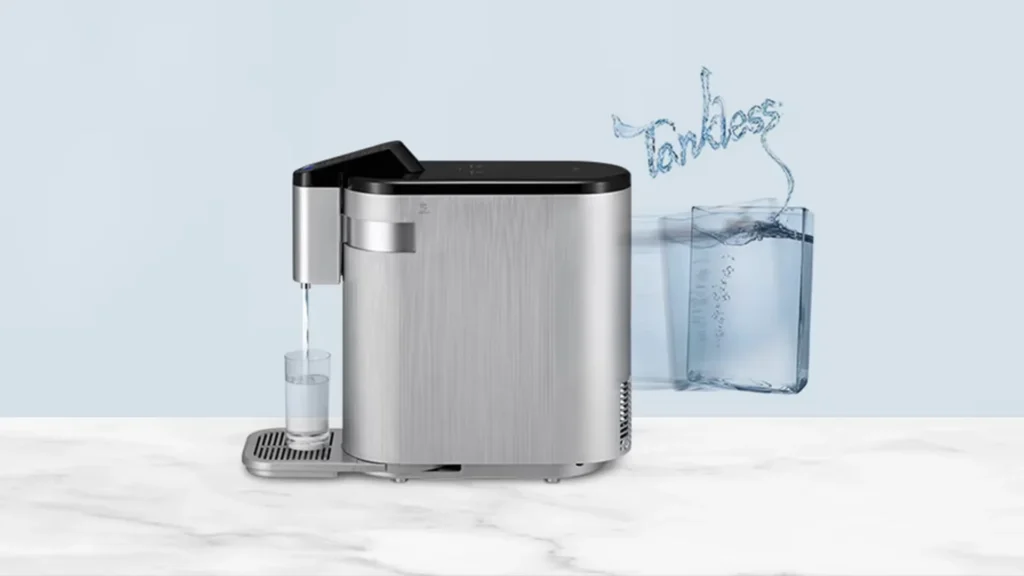 tankless silver black water purifier