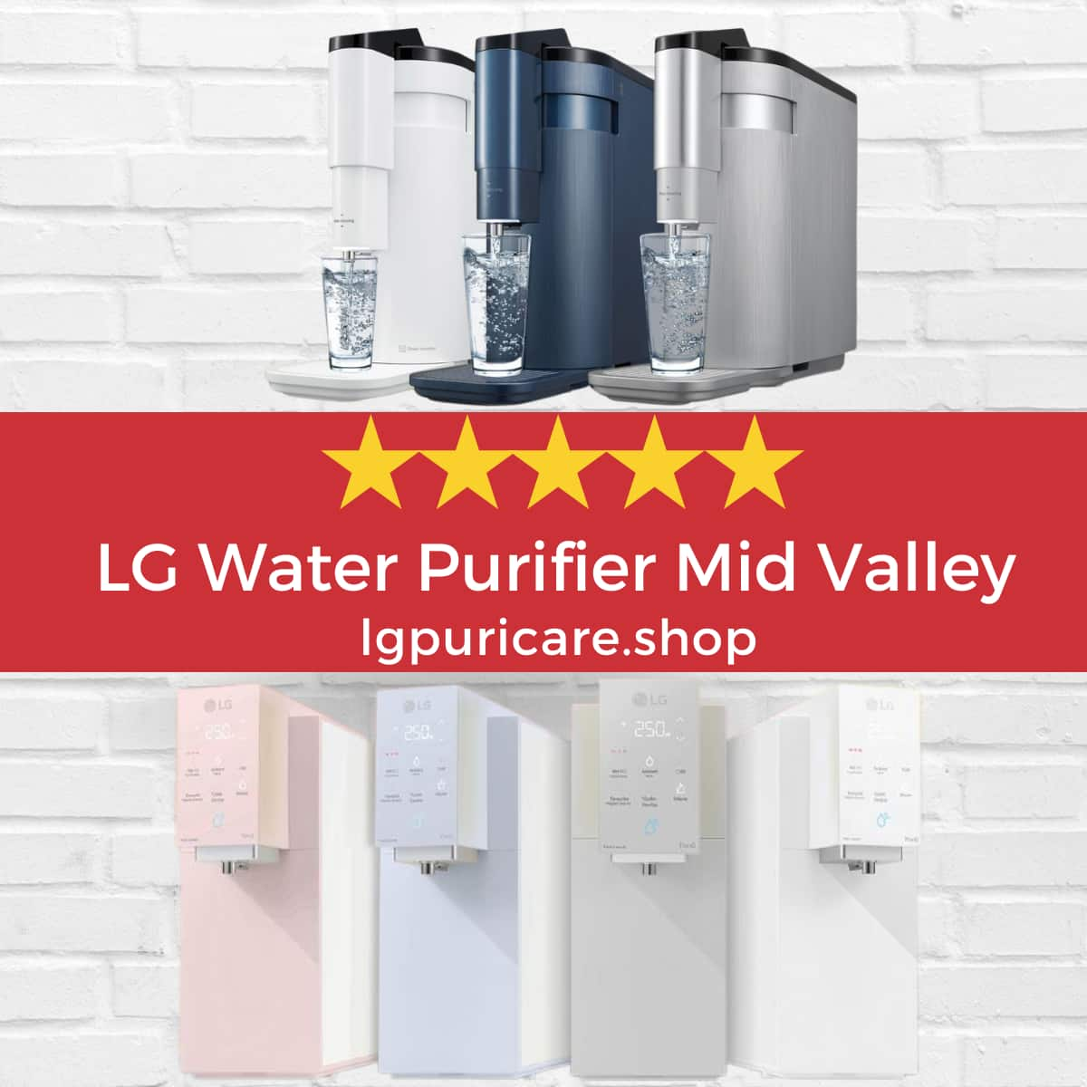 LG PuriCare Water Purifier Mid Valley WD516AN & WD518AN